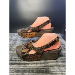 Volatile Warren Women’s Size 10 Snake Print Wedge Platform Slingback Sandals /#O